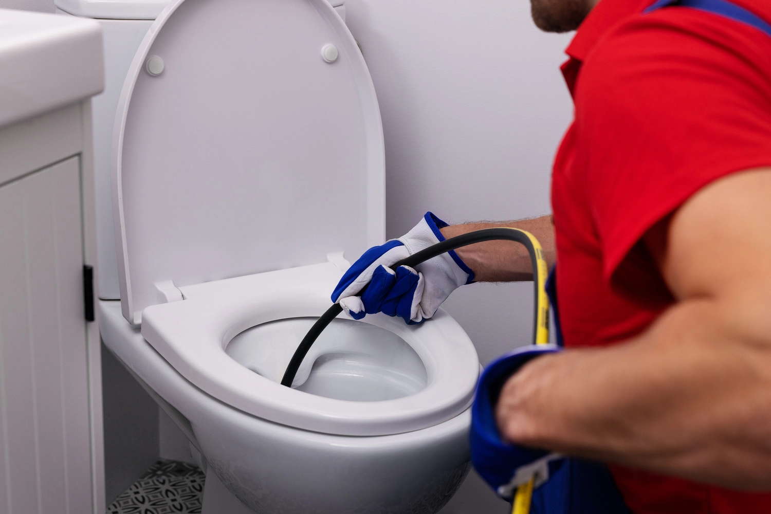 hydro jetting toilet bowl