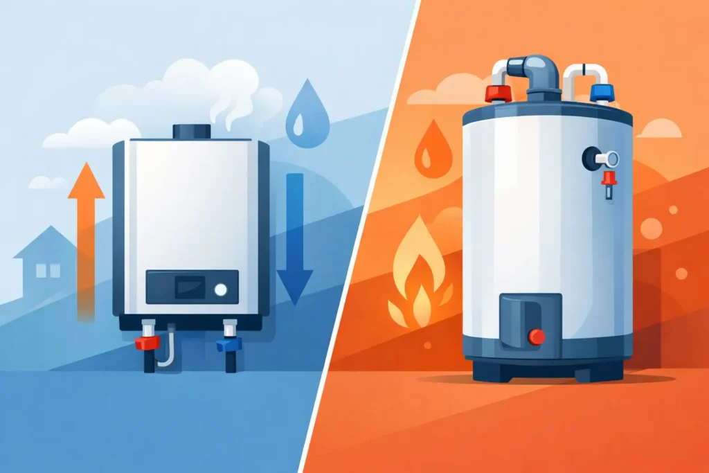 Wesley Chapel Tankless Versus Tank Water Heaters Compared Plumbers
