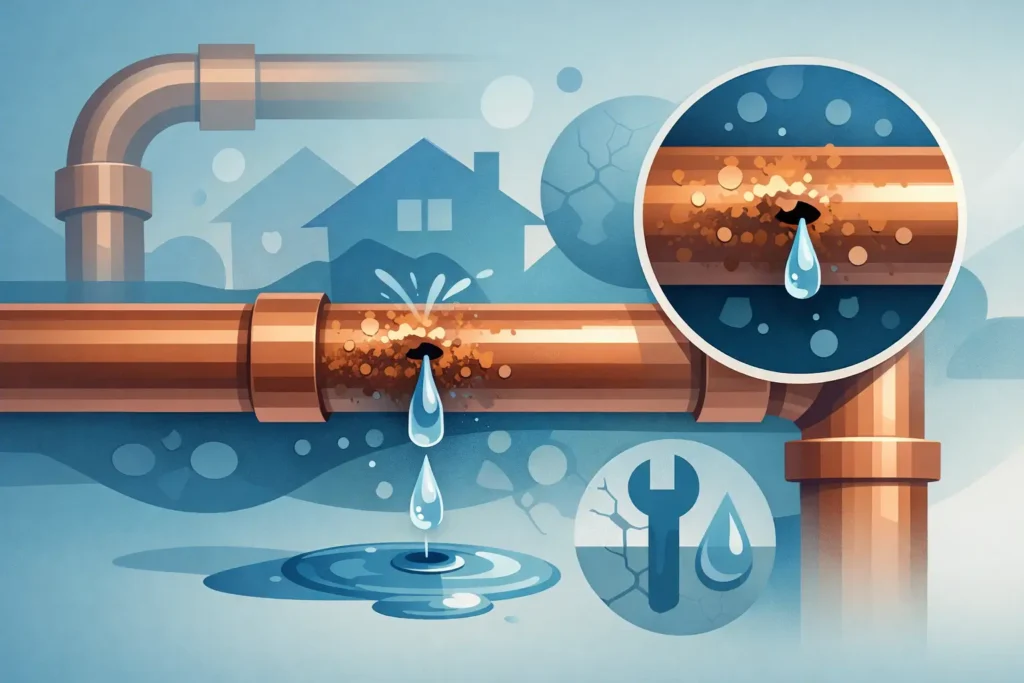 Wesley Chapel Why Pinhole Leaks in Copper Pipes Keep Coming Back Plumbers